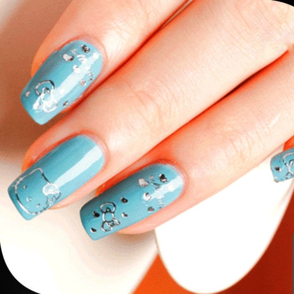 Hello Kitty - NAil Art Decal - BLUE64 - Picture 1 of 3